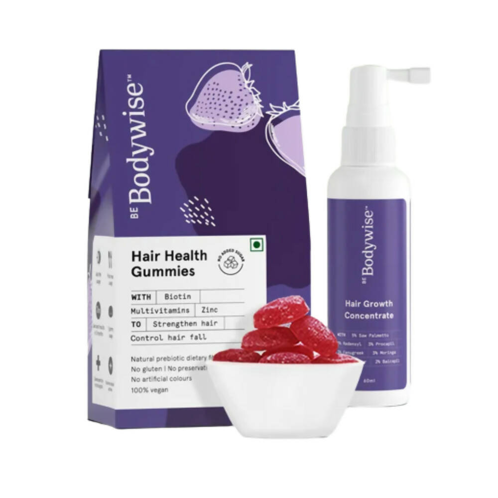 BeBodywise Hair Growth Concentrate and Hair Health Gummies